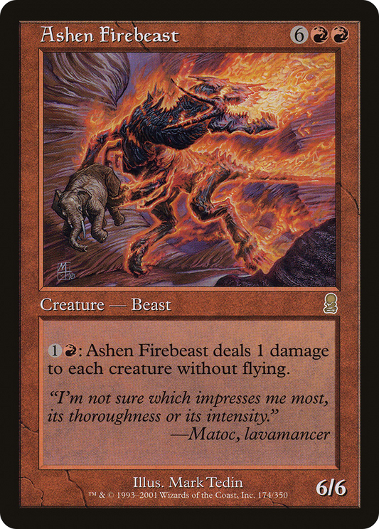 Ashen Firebeast (ODY-174) (Foil)