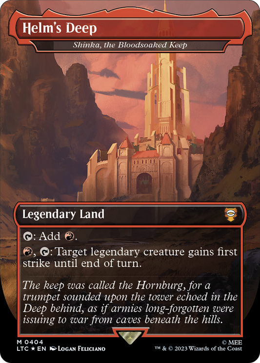 Helm's Deep / Shinka, the Bloodsoaked Keep (LTC-404) (Borderless) (Surge Foil)