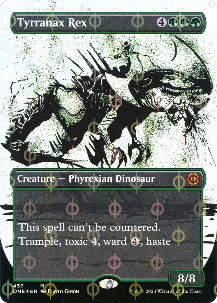 Tyrranax Rex (ONE-457) (Showcase) (Borderless) (Compleat Foil)