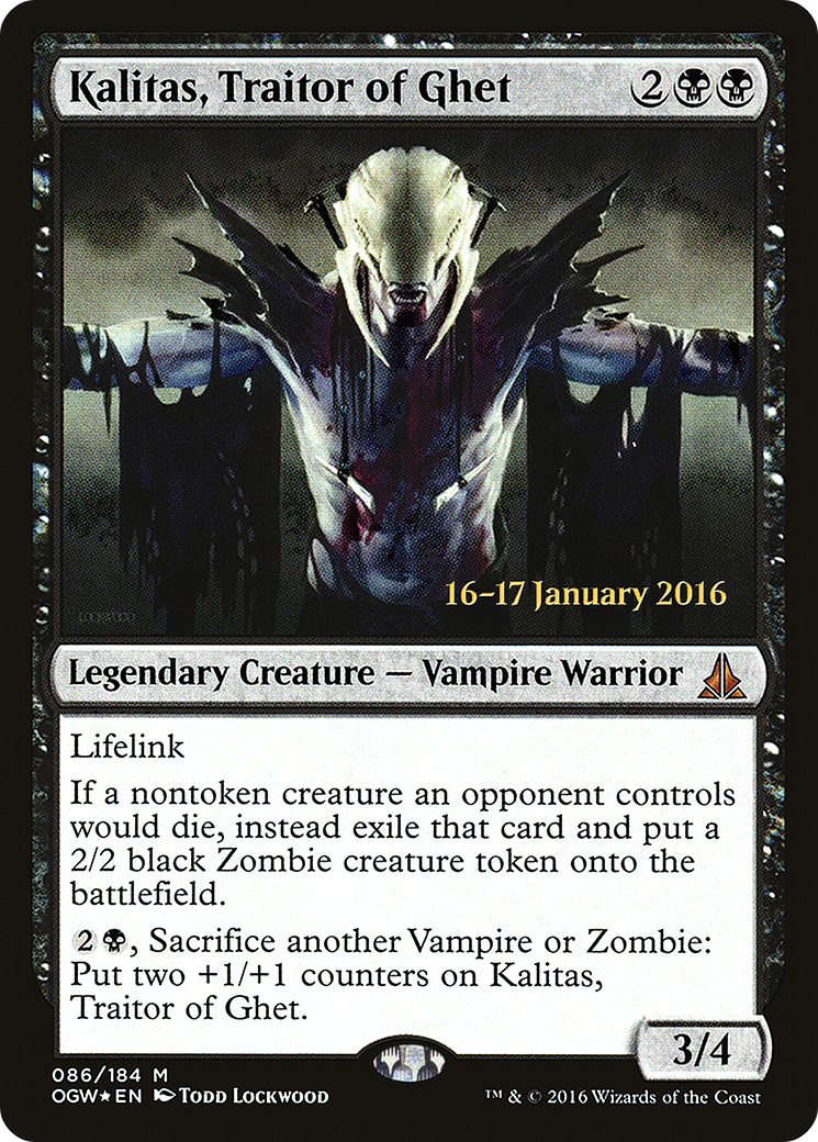Kalitas, Traitor of Ghet (PRE-86S) (Foil)
