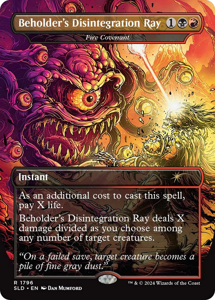 Beholder's Disintegration Ray / Fire Covenant (SLD-1796) (Borderless)