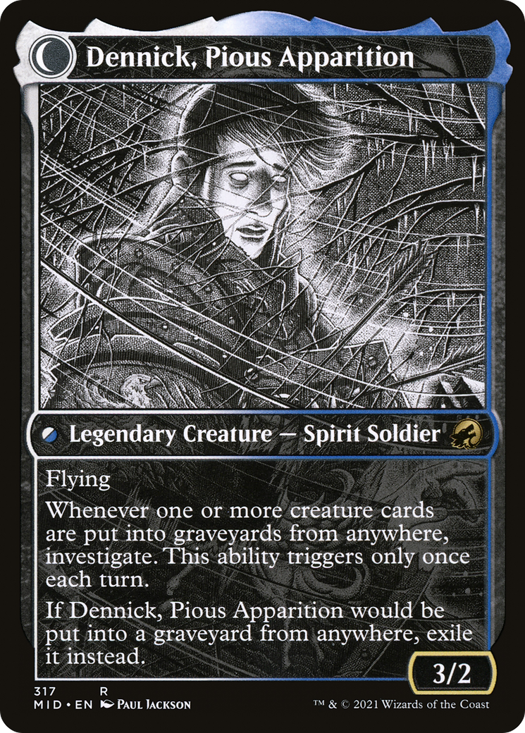Dennick, Pious Apprentice // Dennick, Pious Apparition (MID-317) (Showcase) (Foil)