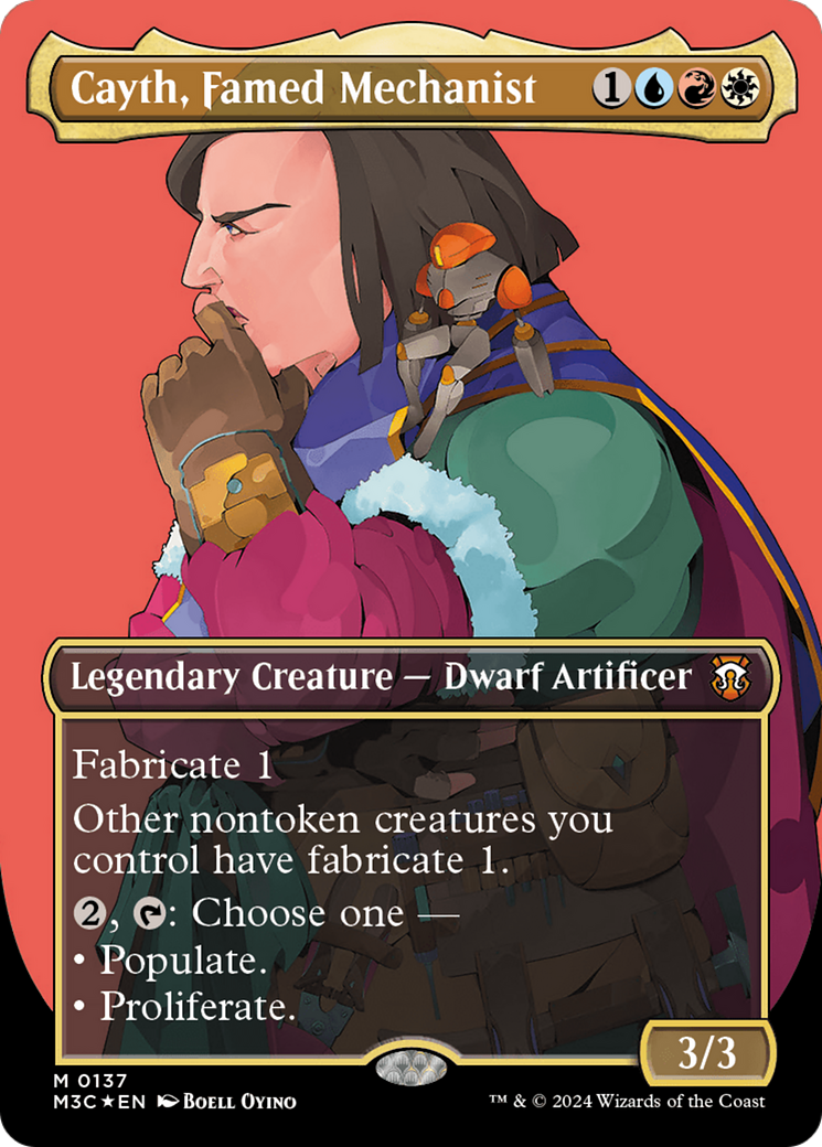 Cayth, Famed Mechanist (M3C-137) (Borderless) (Foil)