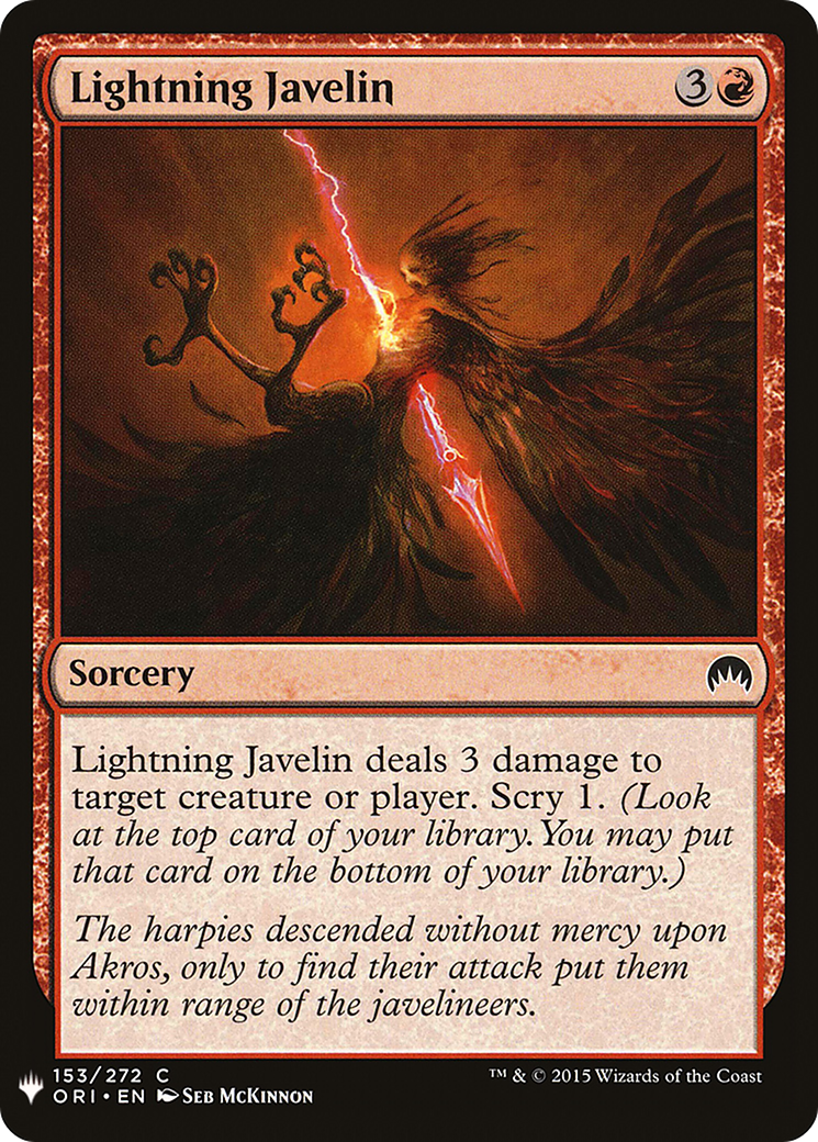 Lightning Javelin (LIST-ORI-153)