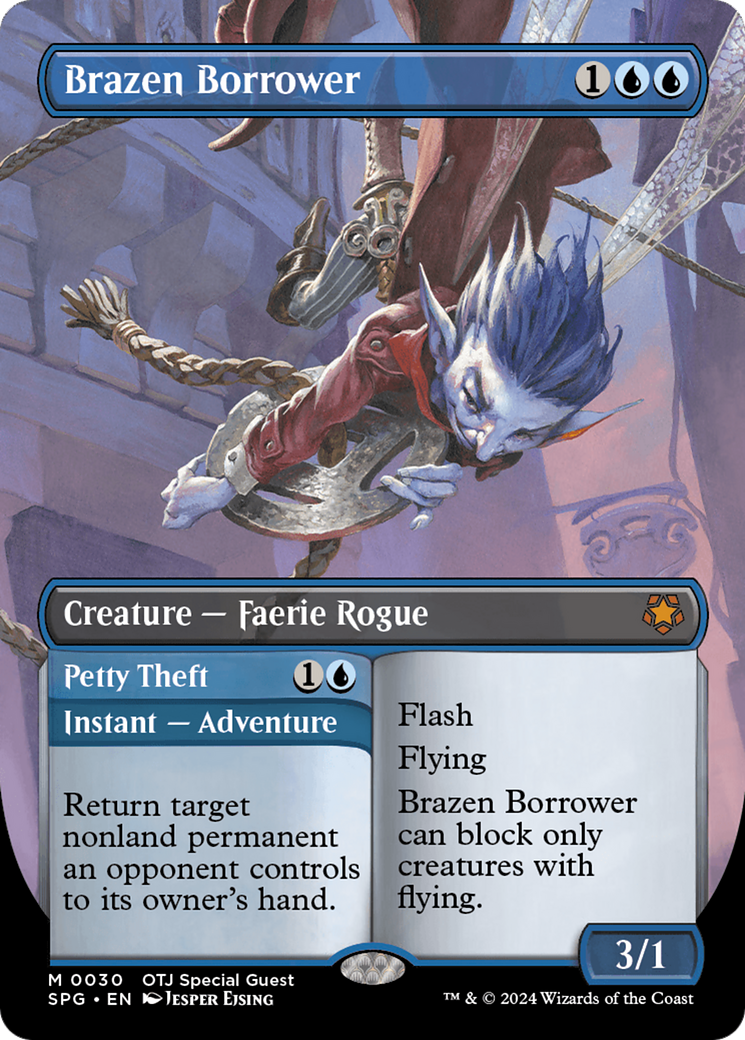 Brazen Borrower // Petty Theft (SPG-030) (Borderless) (Foil)
