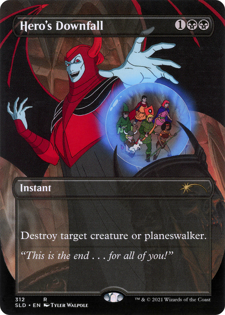 Hero's Downfall (SLD-312) (Borderless) (Foil)