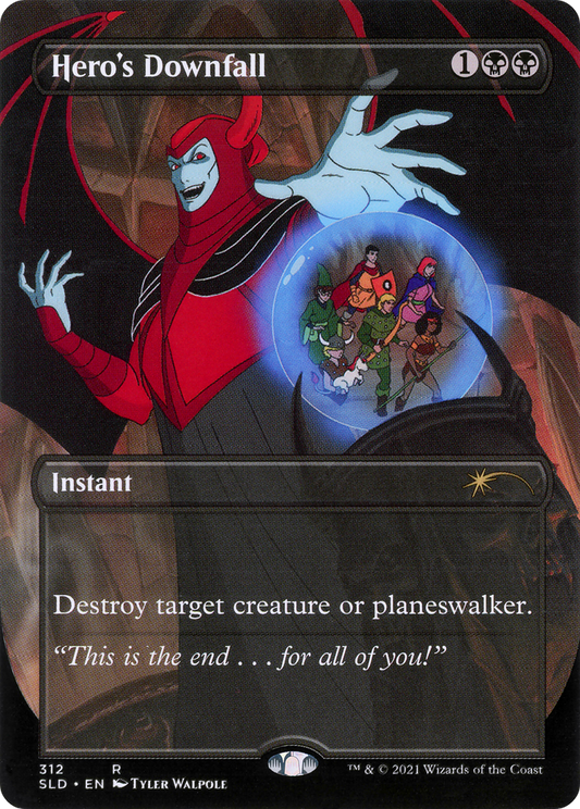 Hero's Downfall (SLD-312) (Borderless) (Foil)