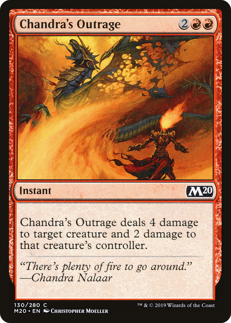Chandra's Outrage (M20-130) (Foil)