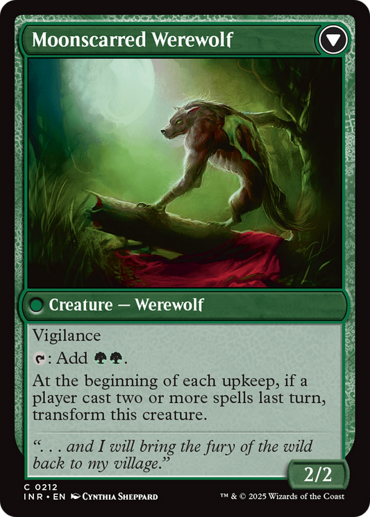 Scorned Villager // Moonscarred Werewolf (INR-212) (Foil)