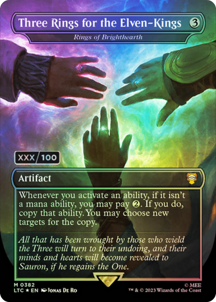 Three Rings for the Elven-Kings / Rings of Brighthearth (LTC-382) (Borderless) (Foil) (Serialized)