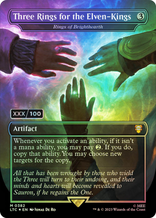 Three Rings for the Elven-Kings / Rings of Brighthearth (LTC-382) (Borderless) (Foil) (Serialized)