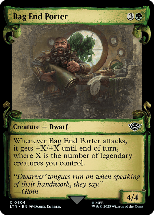 Bag End Porter (LTR-604) (Showcase) (Scroll) (Foil)
