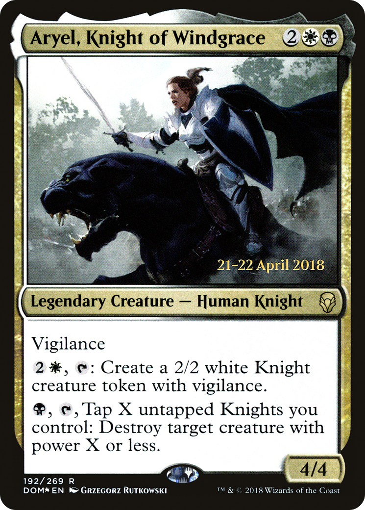 Aryel, Knight of Windgrace (PRE-192S) (Foil)
