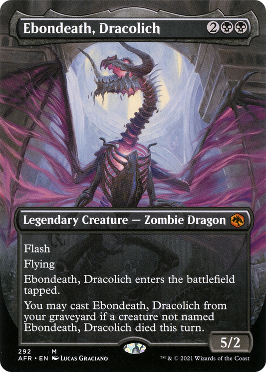 Ebondeath, Dracolich (AFR-292) (Borderless) (Foil)