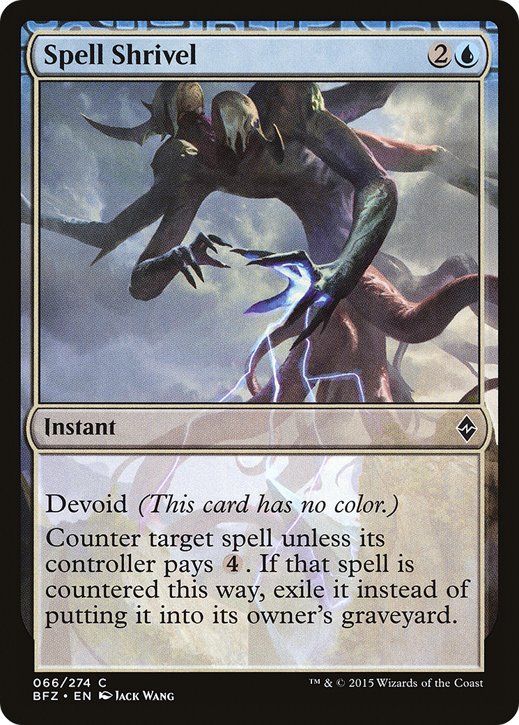 Spell Shrivel (BFZ-066) (Foil)