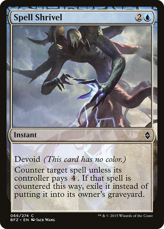 Spell Shrivel (BFZ-066) (Foil)