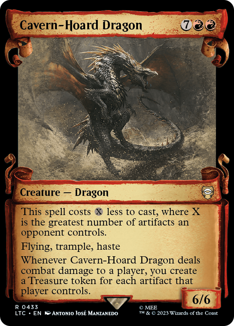 Cavern-Hoard Dragon (LTC-433) (Showcase) (Scroll) (Foil)