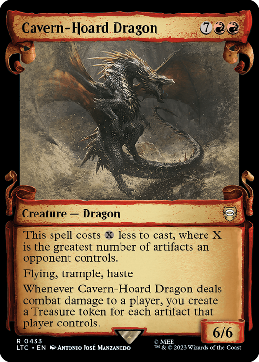 Cavern-Hoard Dragon (LTC-433) (Showcase) (Scroll) (Foil)