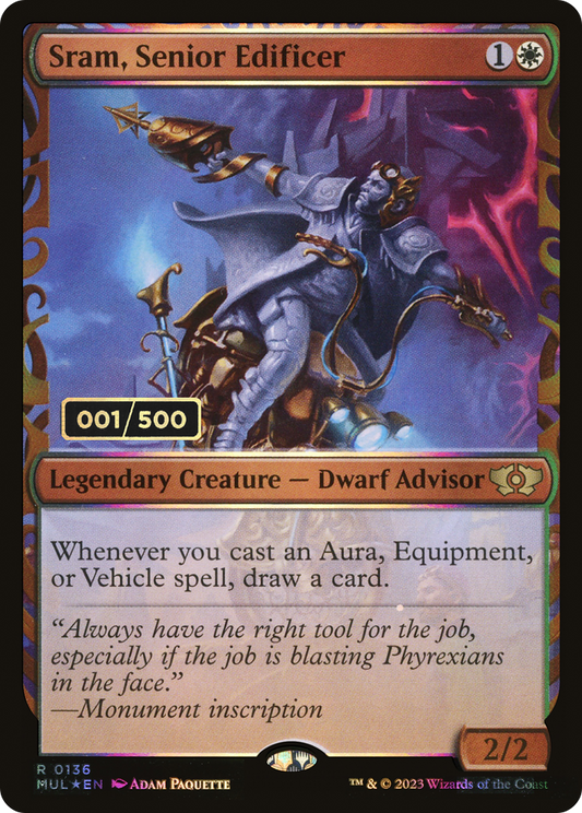 Sram, Senior Edificer (MUL-136Z) (Showcase) (Foil) (Serialized)