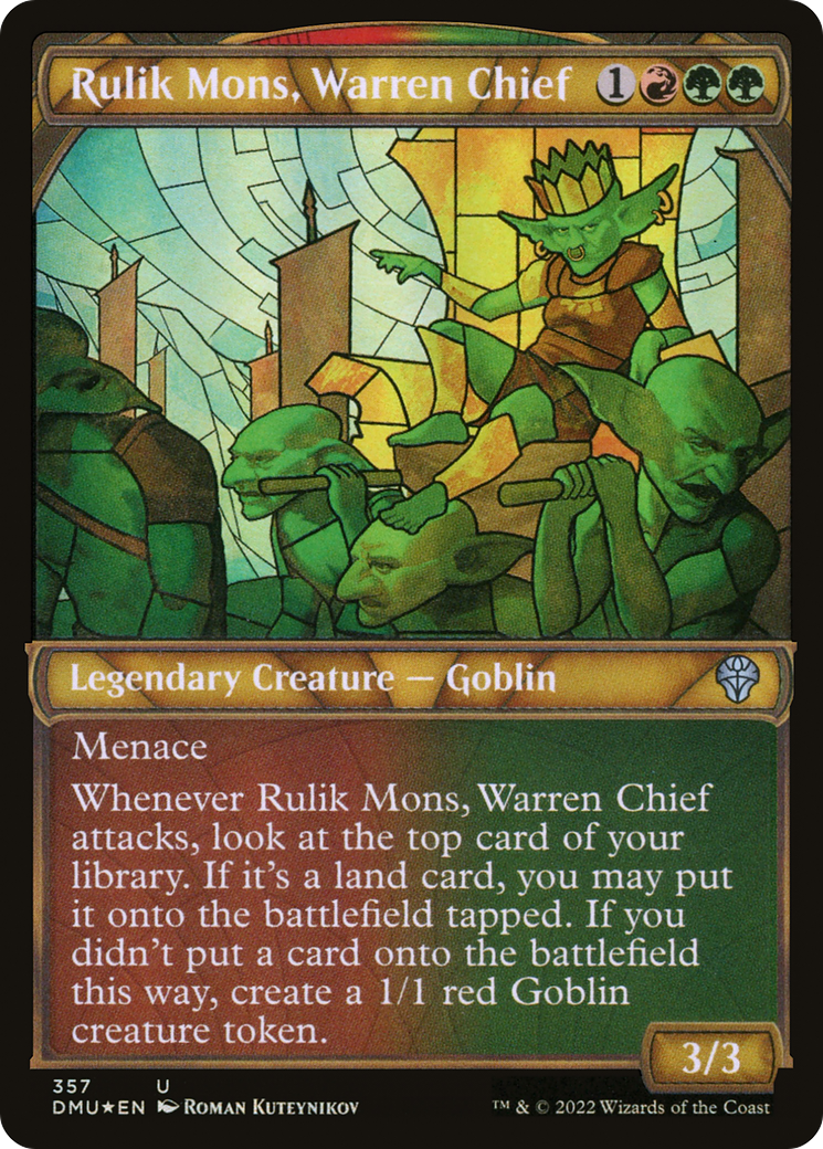 Rulik Mons, Warren Chief (DMU-357) (Showcase) (Textured Foil)