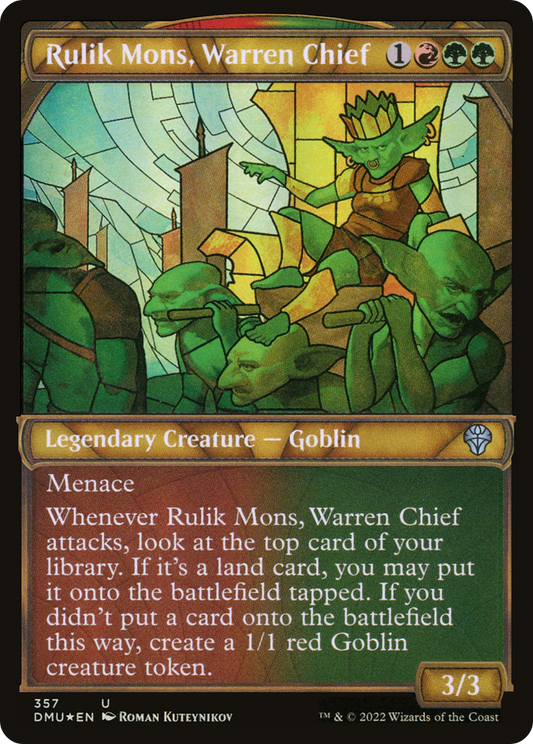 Rulik Mons, Warren Chief (DMU-357) (Showcase) (Textured Foil)