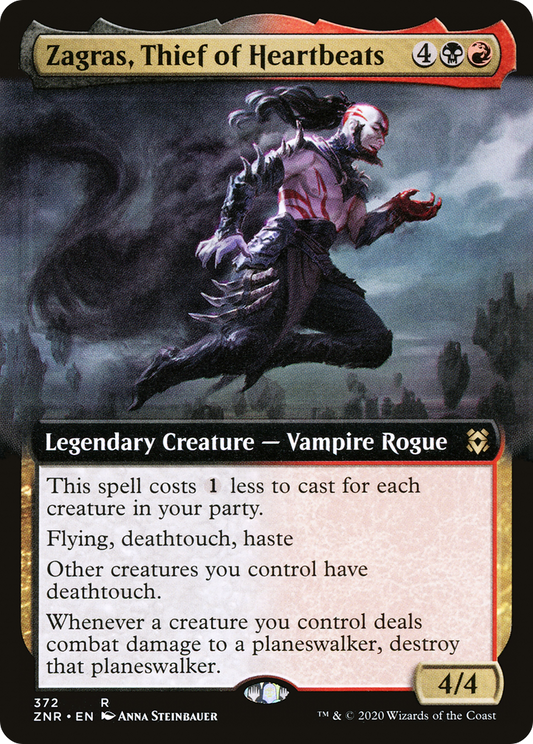 Zagras, Thief of Heartbeats (ZNR-372) (Extended Art) (Foil)