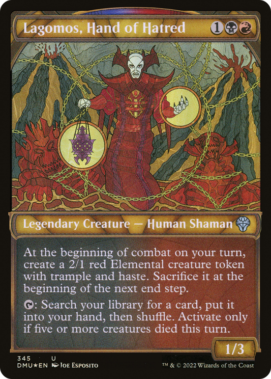 Lagomos, Hand of Hatred (DMU-345) (Showcase) (Textured) (Foil)
