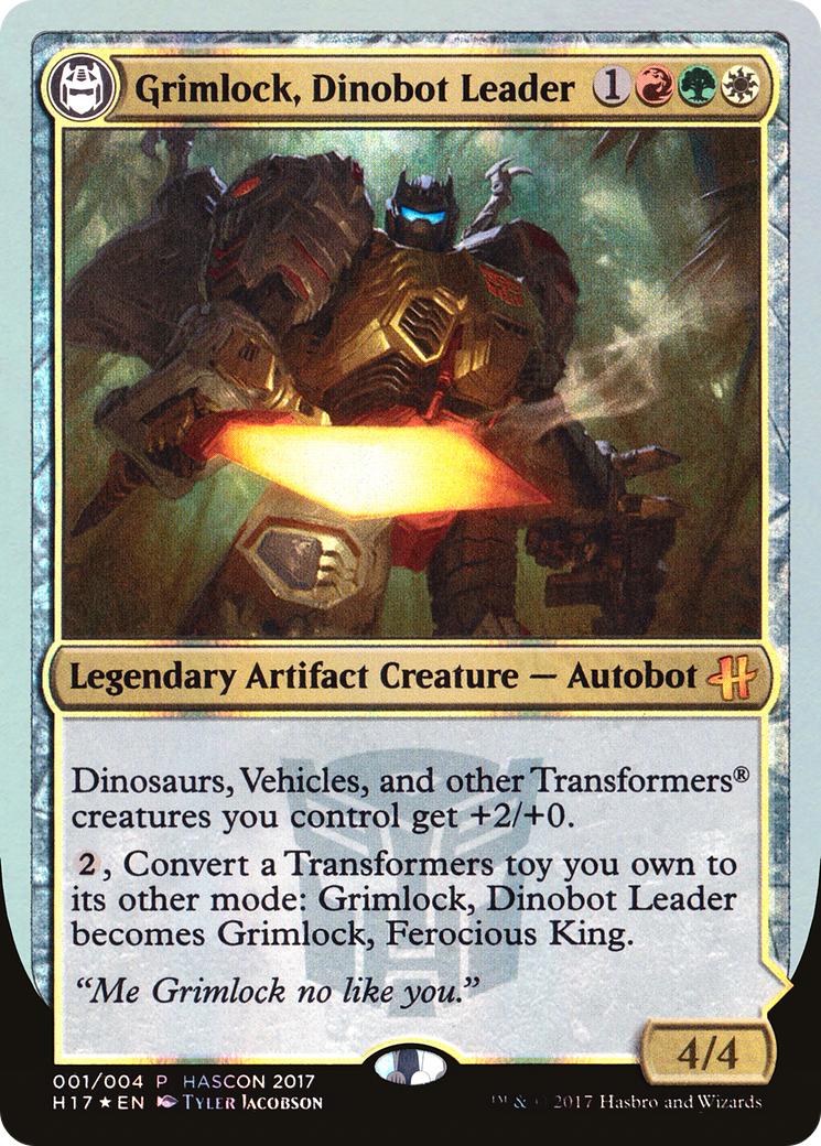 Grimlock, Dinobot Leader // Grimlock, Ferocious King (MEDIA-001) (Foil)