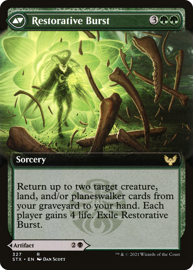 Pestilent Cauldron // Restorative Burst (STX-327) (Extended Art) (Foil)