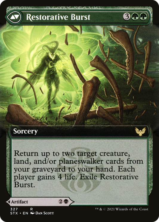 Pestilent Cauldron // Restorative Burst (STX-327) (Extended Art) (Foil)