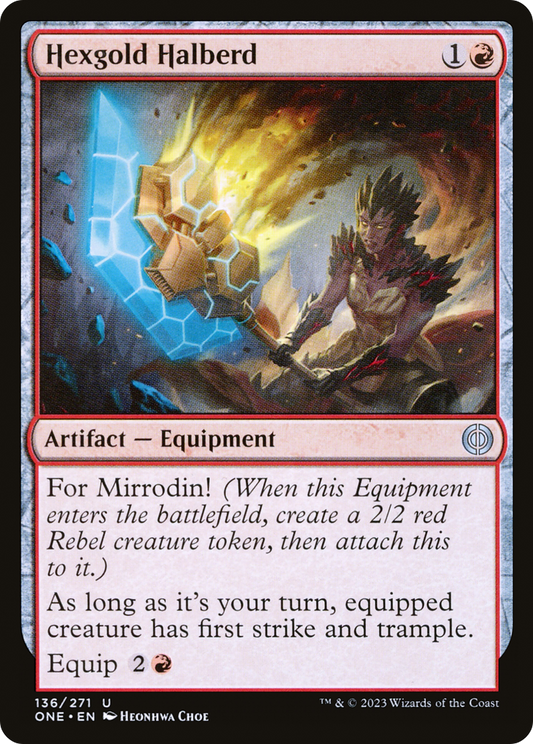 Hexgold Halberd (ONE-136) (Foil)