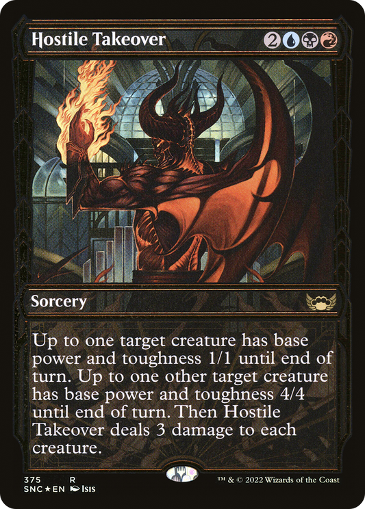 Hostile Takeover (SNC-375) (Showcase) (Gilded Foil)