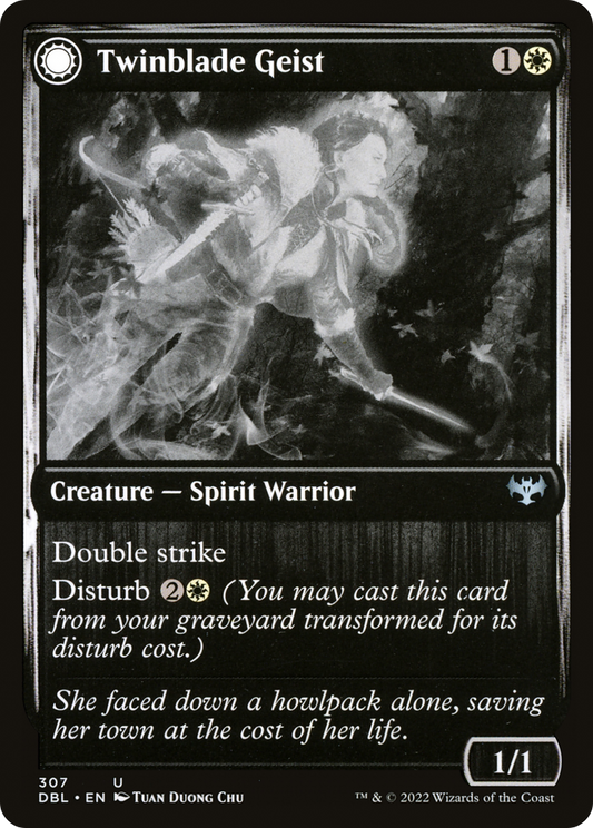 Twinblade Geist // Twinblade Invocation (DBL-307) (Foil)