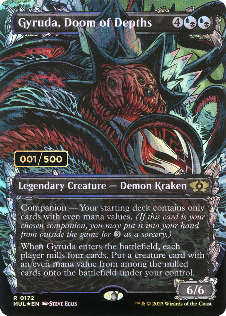 Gyruda, Doom of Depths (MUL-172Z) (Showcase) (Borderless) (Foil) (Serialized)