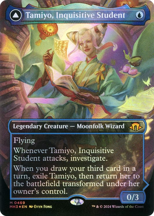 Tamiyo, Inquisitive Student // Tamiyo, Seasoned Scholar (MH3-469) (Borderless) (Textured Foil)
