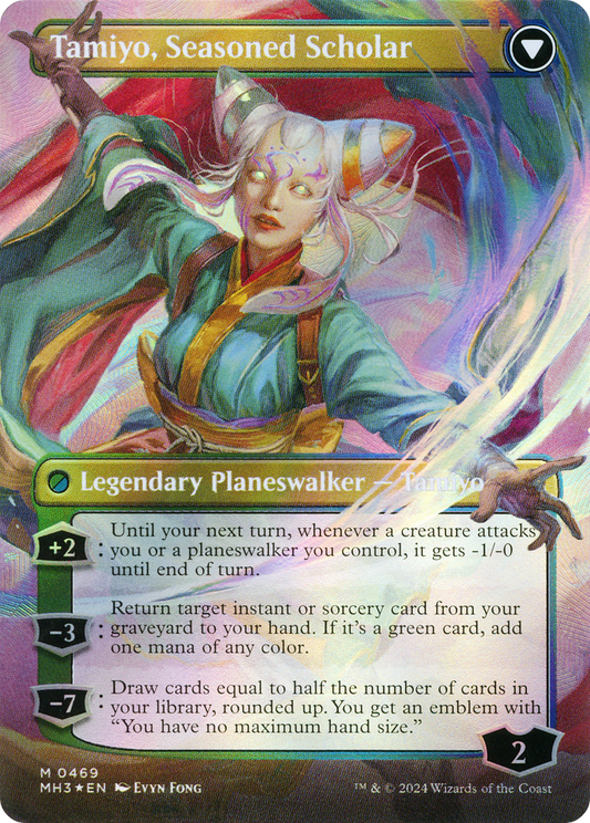 Tamiyo, Inquisitive Student // Tamiyo, Seasoned Scholar (MH3-469) (Borderless) (Textured Foil)