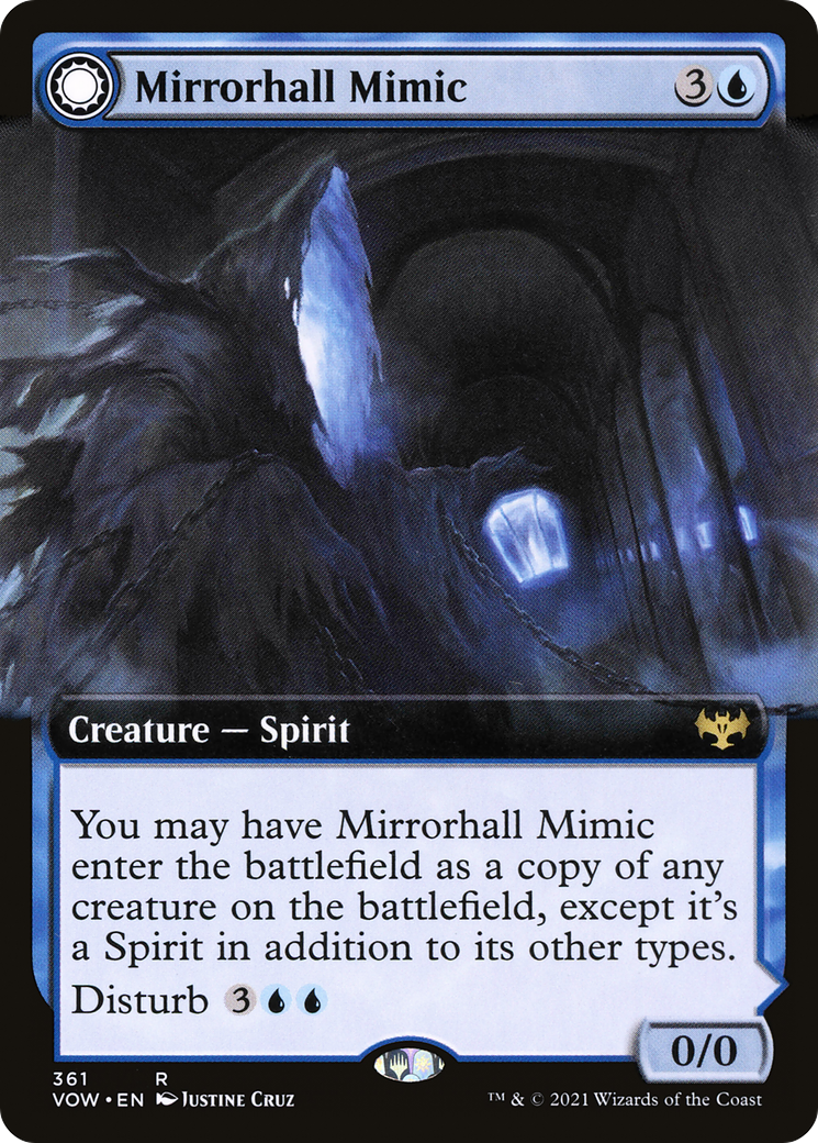 Mirrorhall Mimic // Ghastly Mimicry (VOW-361) (Extended Art) (Foil)