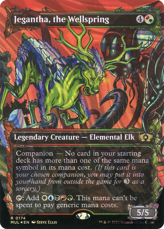Jegantha, the Wellspring (MUL-174) (Showcase) (Borderless) (Halo Foil)