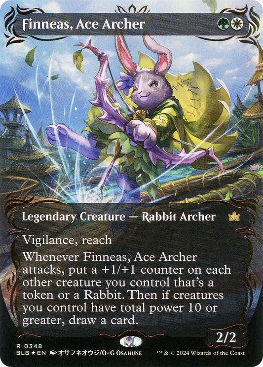 Finneas, Ace Archer (BLB-348) (Showcase) (Borderless) (Raised Foil)