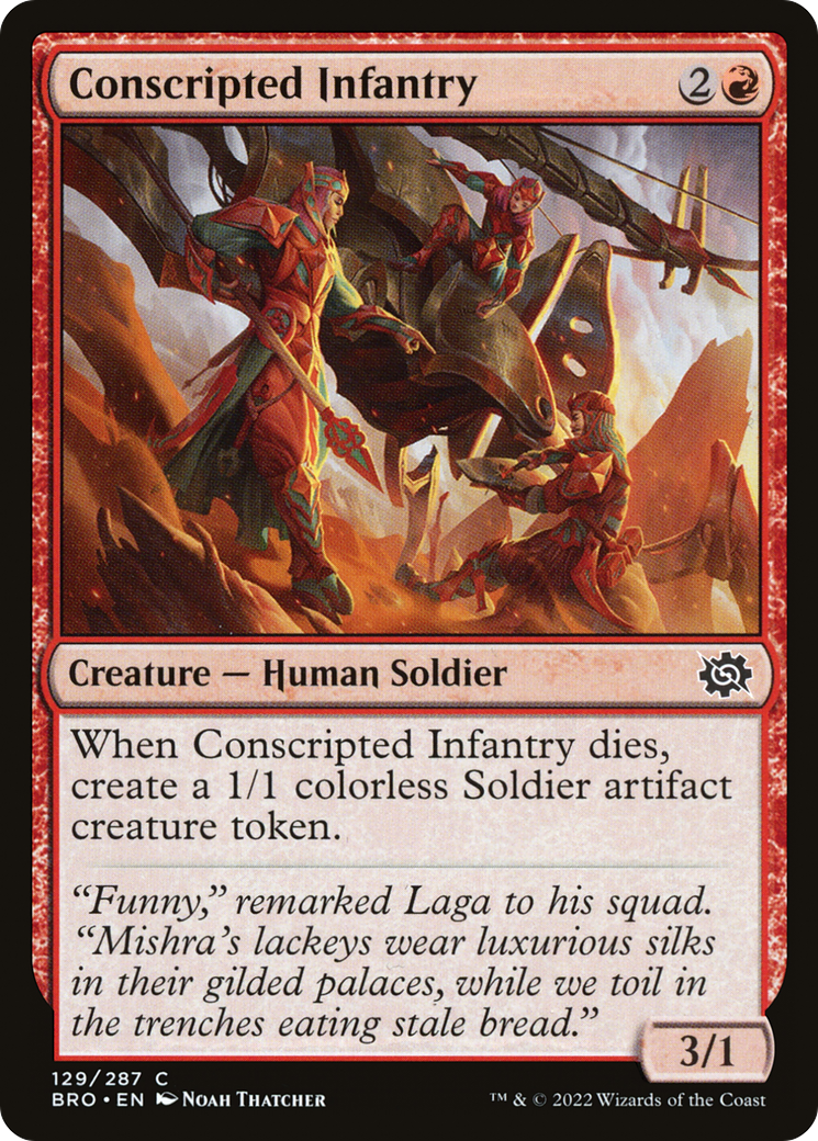 Conscripted Infantry (BRO-129) (Foil)