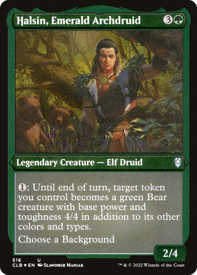 Halsin, Emerald Archdruid (CLB-516) (Etched Foil)