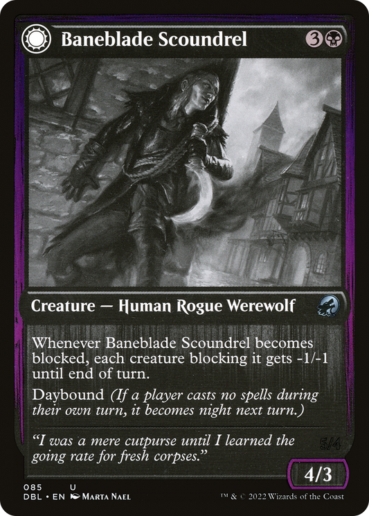 Baneblade Scoundrel // Baneclaw Marauder (DBL-085) (Foil)