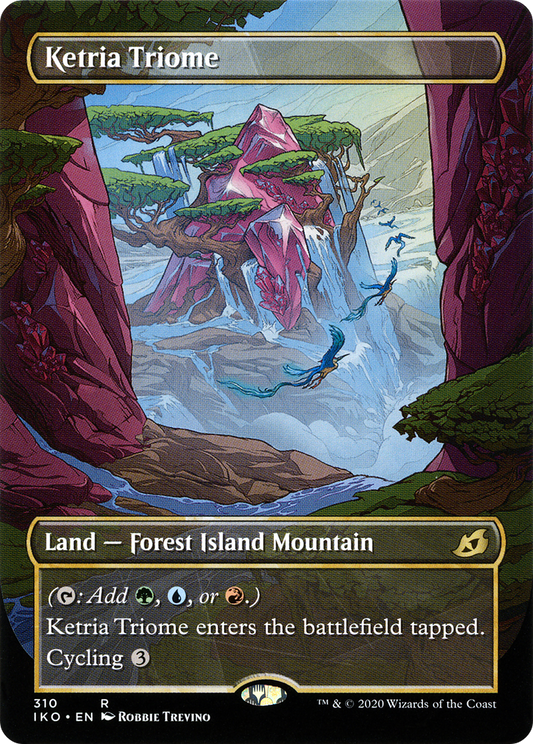 Ketria Triome (IKO-310) (Showcase) (Borderless) (Foil)