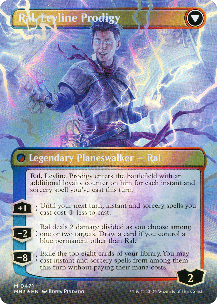 Ral, Monsoon Mage // Ral, Leyline Prodigy (MH3-471) (Borderless) (Textured Foil)