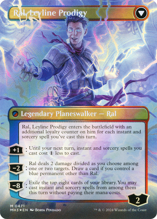 Ral, Monsoon Mage // Ral, Leyline Prodigy (MH3-471) (Borderless) (Textured Foil)