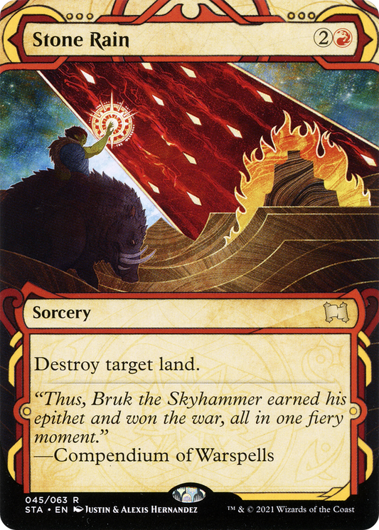 Stone Rain (STA-045) (Showcase) (Borderless) (Foil)