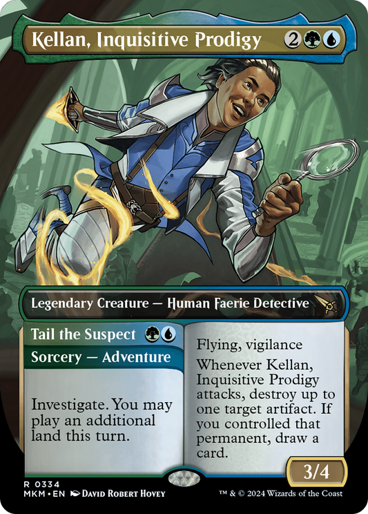 Kellan, Inquisitive Prodigy // Tail the Suspect (MKM-334) (Borderless)