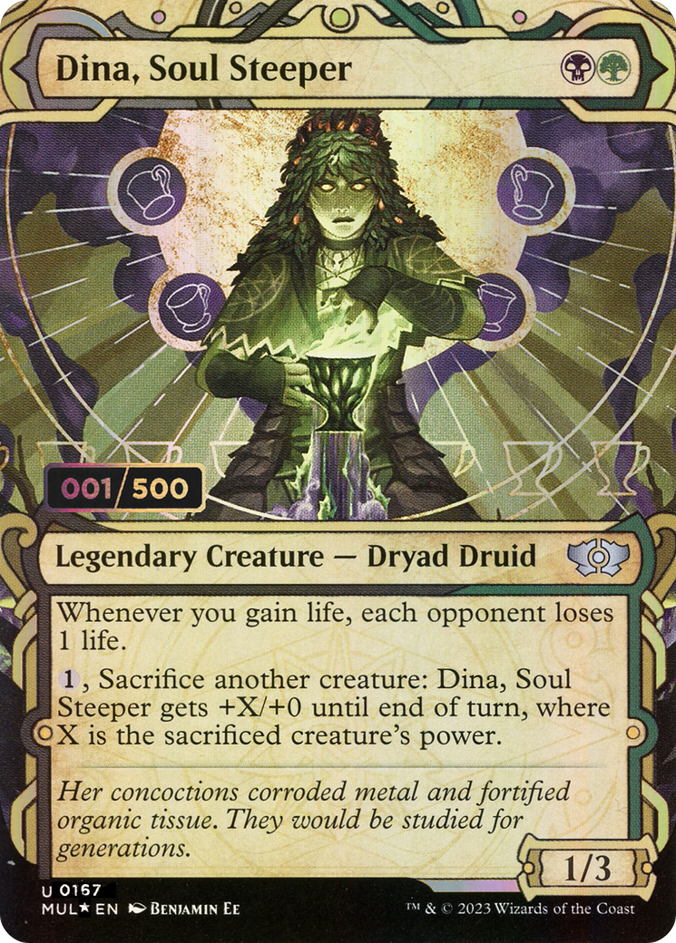 Dina, Soul Steeper (MUL-167Z) (Showcase) (Borderless) (Foil) (Serialized)