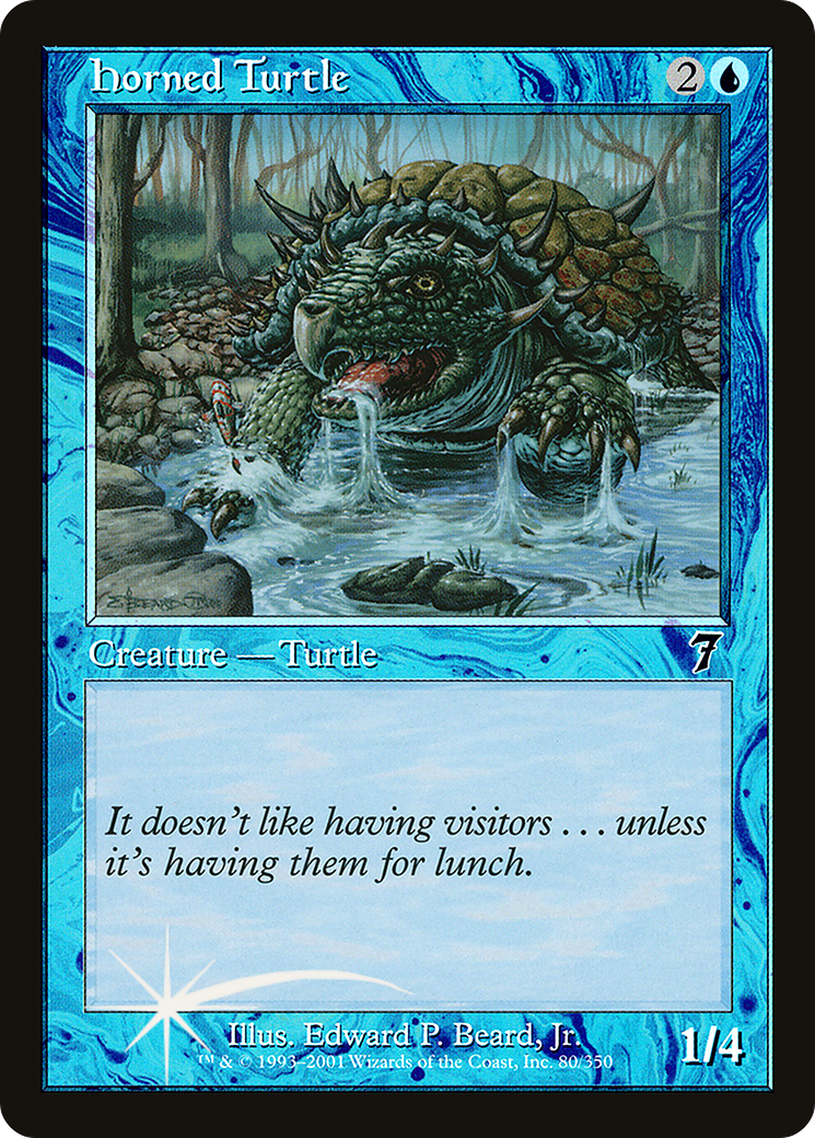Horned Turtle (7ED-80★) (Foil)