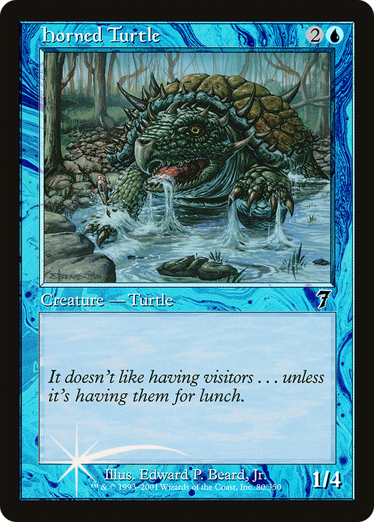Horned Turtle (7ED-80★) (Foil)